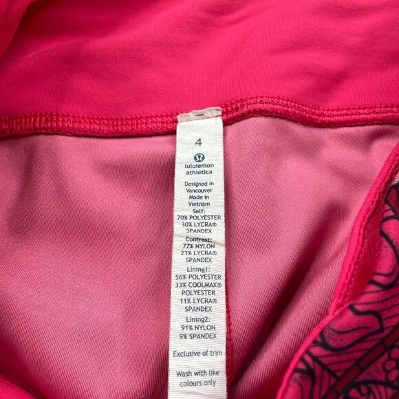 Lululemon Run Inspire Crop Legging Prisma Guava Lava Rose Print - Picture 4 of 11